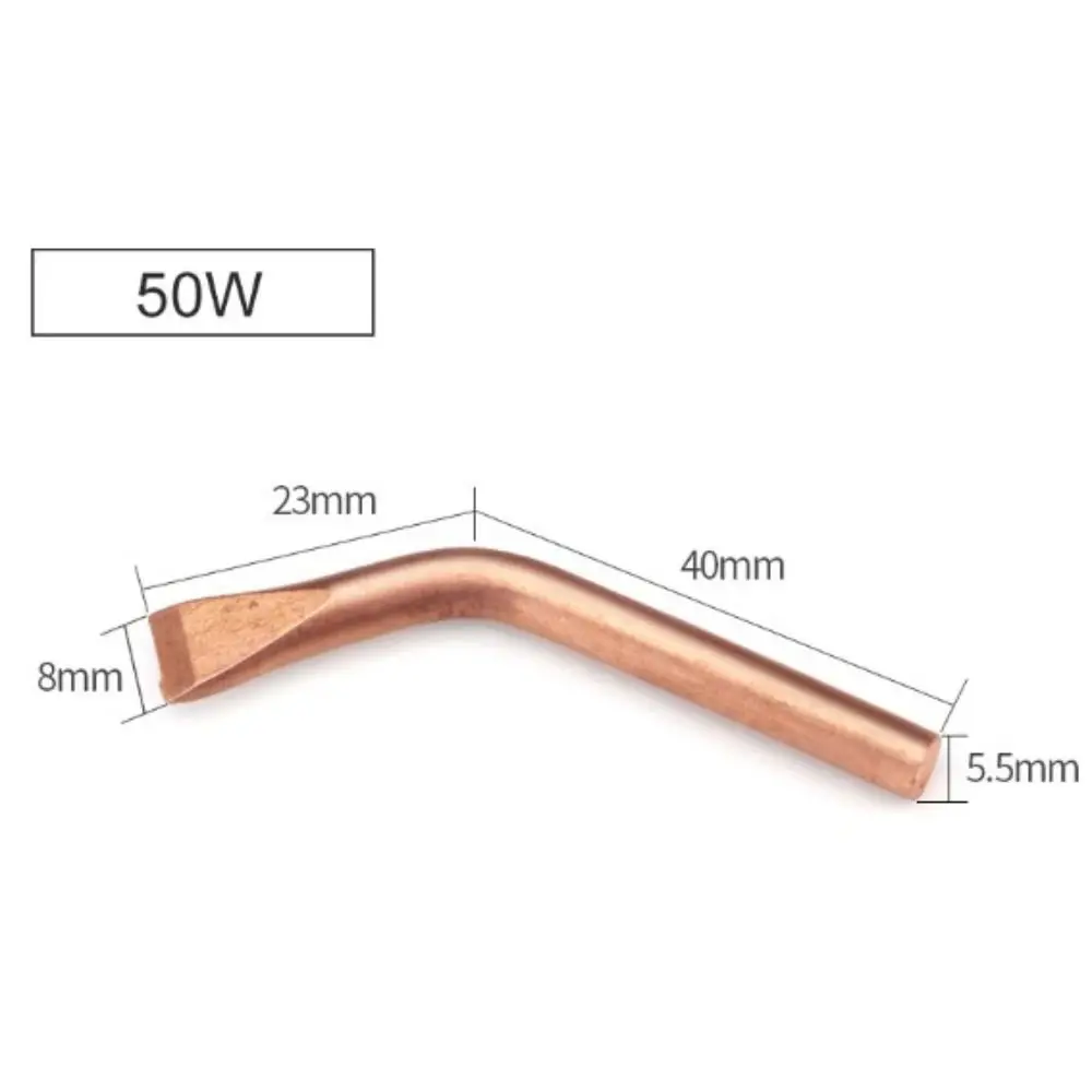 New 100W150W200W300W500W Electric Soldering Iron Tip Pure Copper High Power Large Area Welding 9 Styles External Heat Tip