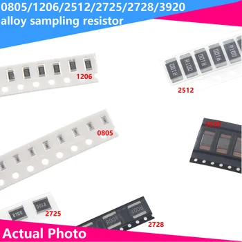 10/2pcs resistor de resistência de amostragem de liga 0805 1206 2512 2728 2725 3920 R002 R005 R100 R050 R001 1mR 2mR 10mR 20mR 50mR 100mR