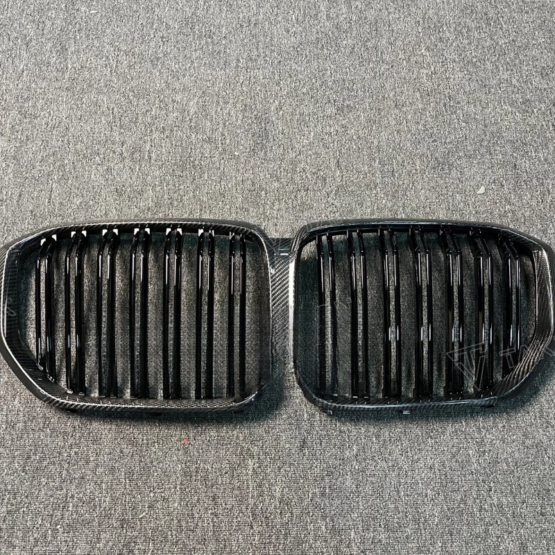 High Quality 3K Twill Glossy Dry Carbon Fiber Front Center Grille Auto Exterior Replacement Accessories