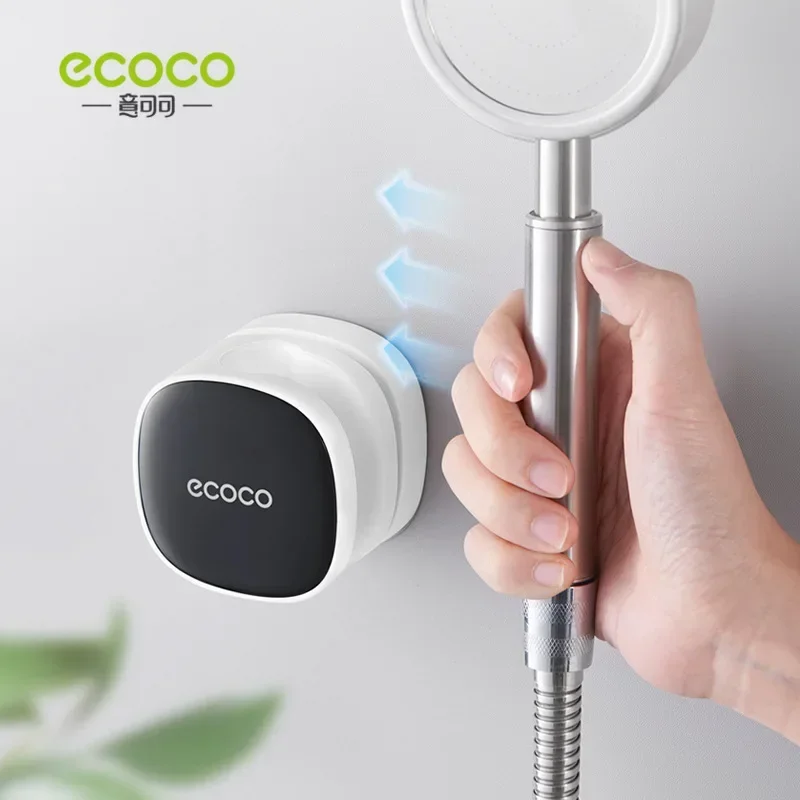 ecoco Shower bracket, universal shower head, nozzle mount, non punching suction cup holder, adjustable bathroom shower base