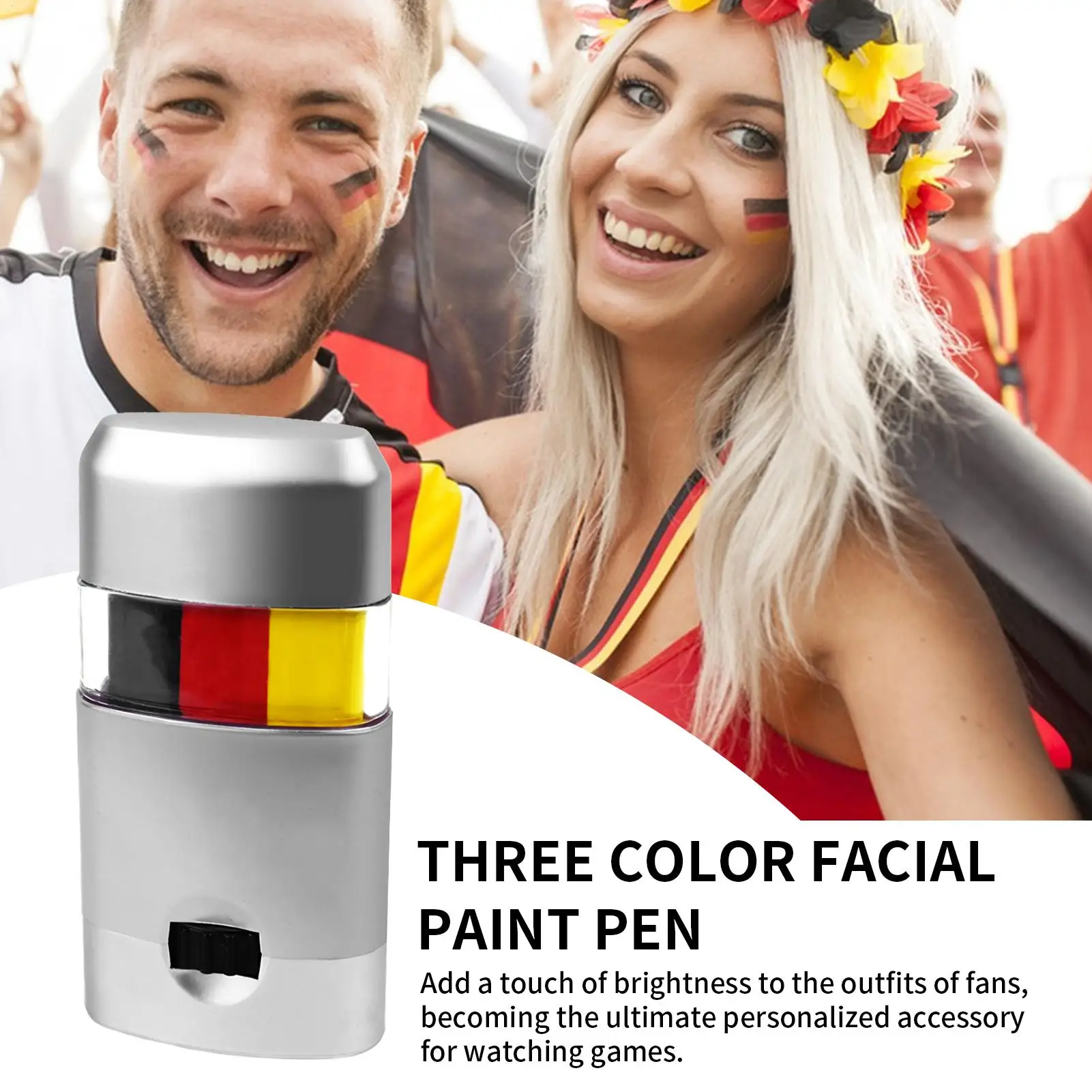 Country Flag Face Paint Stick Stripe Football Fan Brush Stick Face Body Paint Football Game Cheering Cheerleading Decoration