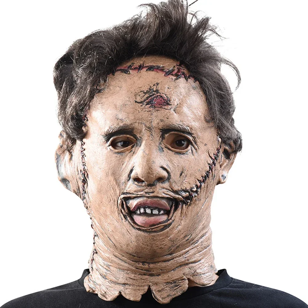 Texas Chainsaw Massacre Leatherface Mask Horror Fancy Dress Party Cosplay Latex Masks Halloween Latex Killer Helmet Horror Mask