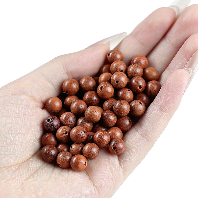 6/8/10/12mm Burmese Rosewood Wooden Spacer Beads Black Round Balls Natural Wood Loose Beads For DIY Making Accessories
