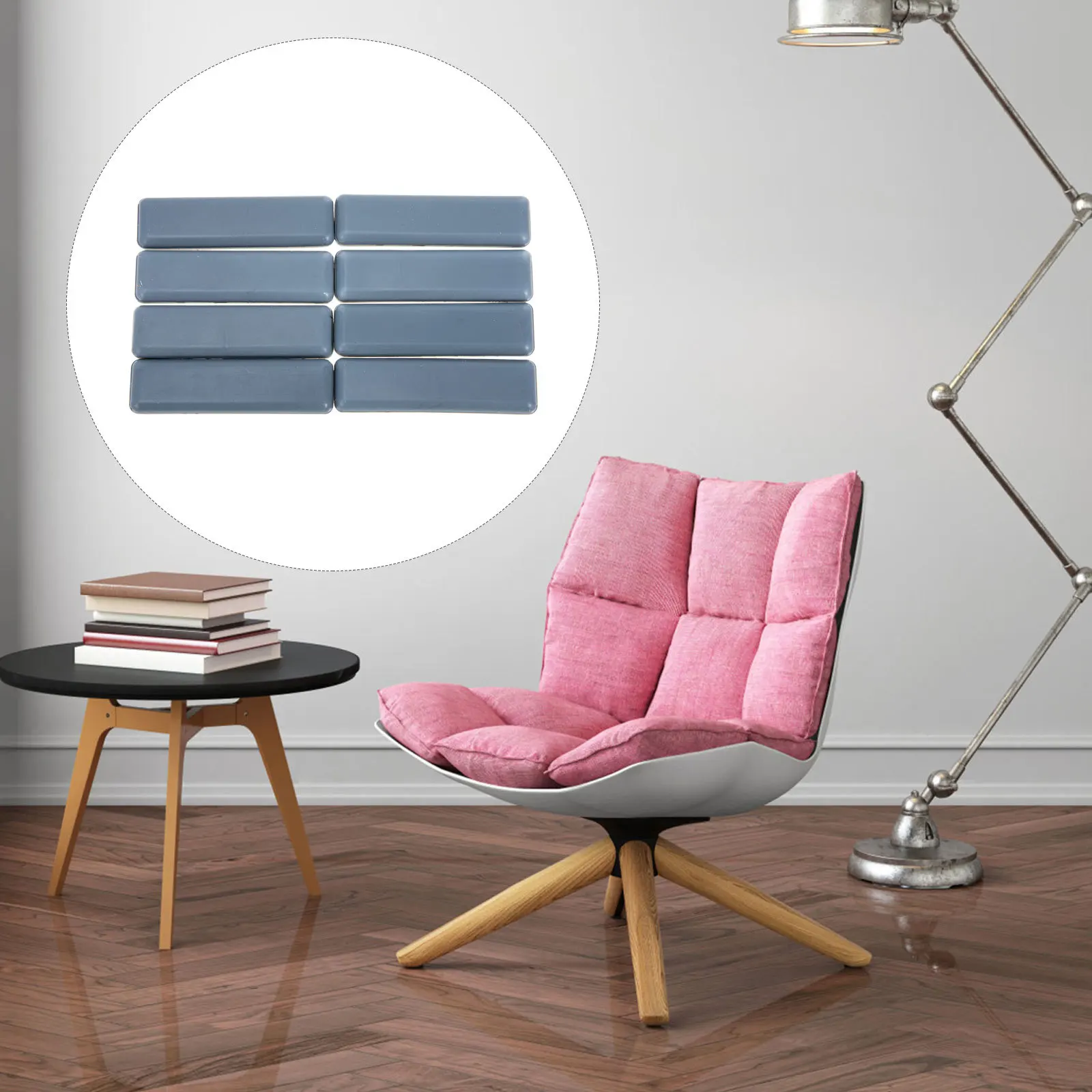

8 Pcs Aluminum Furniture Feet Cover Thickened Chair Leg Protectors Foot Stool Floor Plastic Anti Slip Pads
