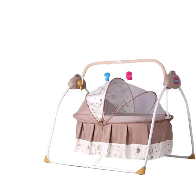 Sedia a dondolo agitatore elettrico per bambini Shaker letto per bambini reclinabile coassiale Baby neonato coassiale Sleep Shaker pieghevole per bambini