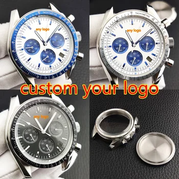 Japanese chronograph watch VK63 quartz movement 39MM stainless steel case watch accessories parts custom logo dial