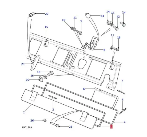 Plastic /Partition /Seal /Strip MUC4299 For Land Rover For Defender 1986-1992 Car Accessories Interiors