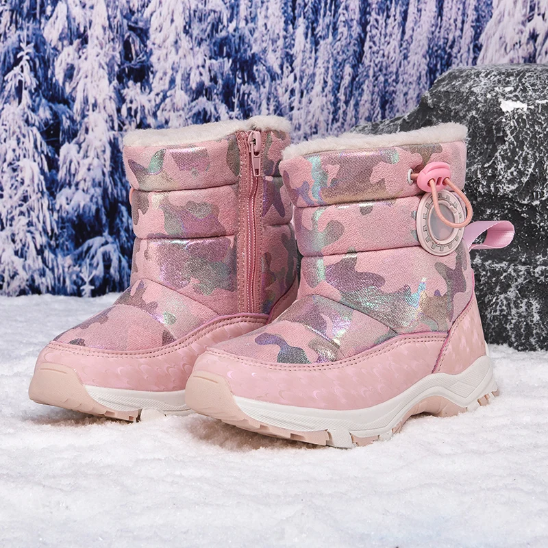 

Новая зимняя детская спортивная обувь с высоким берцем, теплые и снегозащитные кроссовки, водонепроницаемая и удобная мягкая повседневная обувь