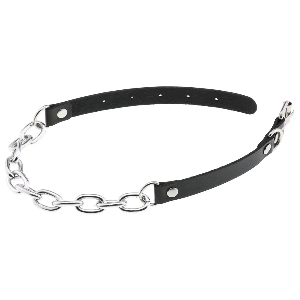 Punk Rock Chain Leather  Choker Women Metal Chocker Buckle Collar Necklace Girls Festival Goth Accessories