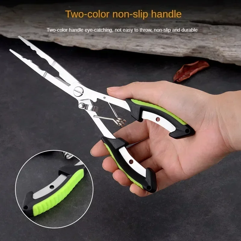 EASYFISH Durable Lengthened Fishing Scissors Fishing Line Cutter Pliers Portable Cutting Fish Line Tong Fishing Tied Hook Pliers