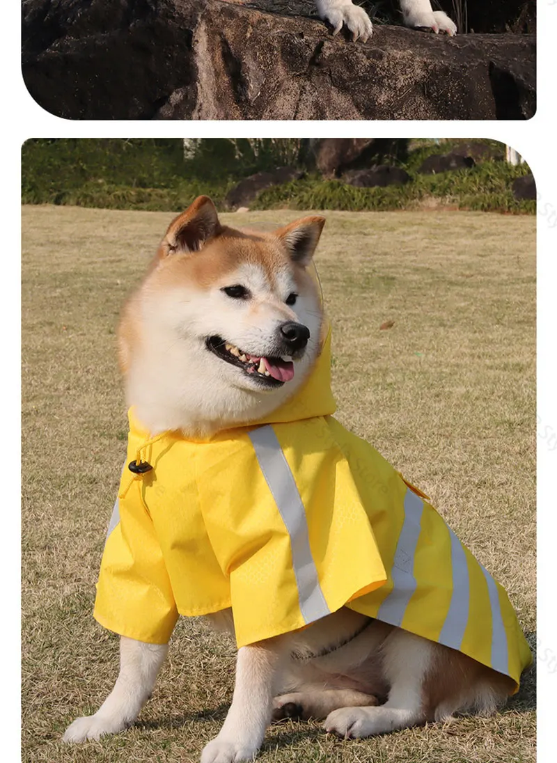 2026 Neuer Wasserdichter Reflektierender Hunde-Regenmantel mit Kapuze, Leichter Sommer-Regenponcho für Welpen, Outdoor-Regenjacke für Kleine Hunde – Detail 18