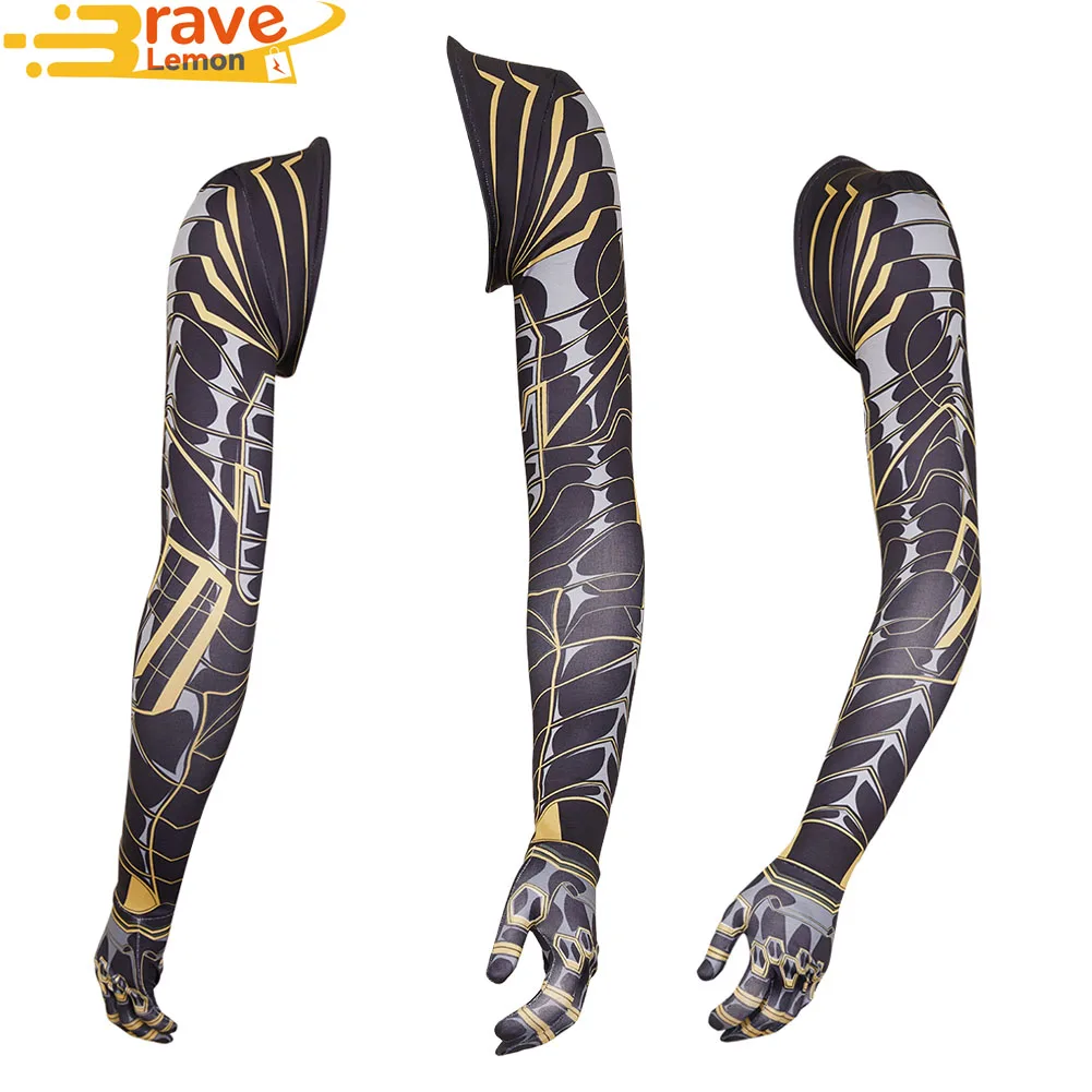 Disfraz de Bucky Barnes, guantes biónicos con manga para brazo, accesorios para máscara, película, pernos de trueno, disfraz de fantasía, accesorios para hombres adultos