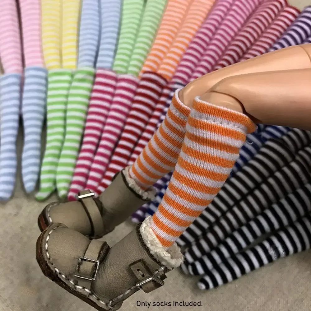 1Pair 1/6 Doll Stripe Socks Doll Stocking Clothes Dollhouse Decoration Toys Children Girl Gift DIY Doll Accessories