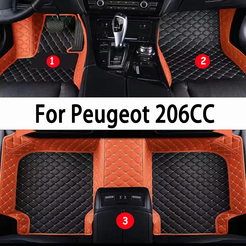 

Автомобильные коврики для Peugeot 206CC 206 CC T16 2000 ~ 2008 Кожаные коврики Ковры Защитные коврики Набор внутренних деталей Автомобильные аксессуары