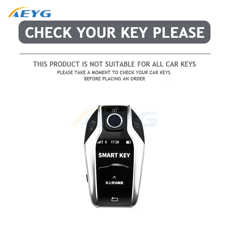 TPU Car Key Case Cover Shell Fob For BMW Display LCD 5 Series 6 Series 7 Series 8 Series G01 G02 G05 G11 G12 G30 Keychain