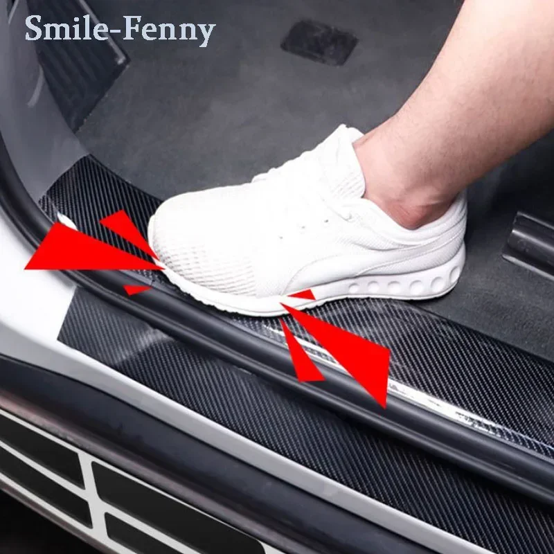 For Honda CRV CR-V 2007 2008 2009 2010 2011 Car Styling Rubber Carbon Fiber Pattern Door Sill 5D Car Stickers Protective Strips