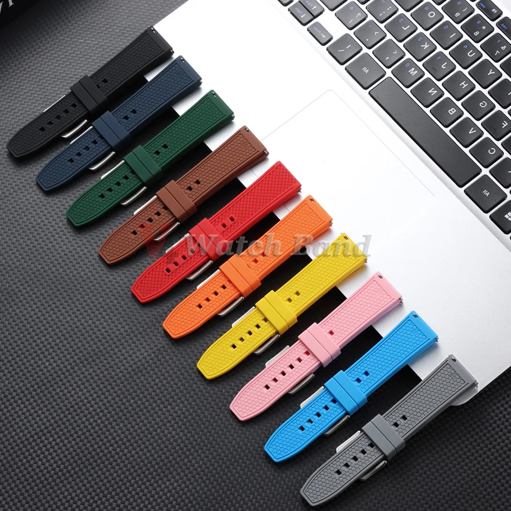 Neues Design 20mm 22mm Gummi-Silikon-Armband für Seiko Uhrenband Herren Damen Sport Wasserdichtes Taucher-Gummi-Armband Zubehör – Detail 8