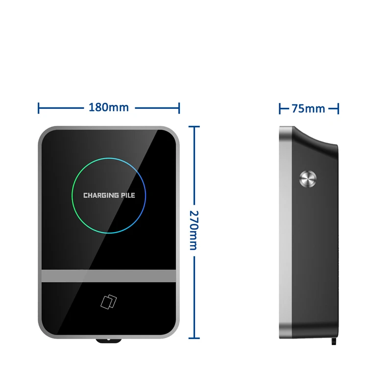 EV Charging Station 32A Electric Vehicle Car Charger EVSE Wallbox Wallmount 7KW / 22KW Type 2 J1772 GBT Cable APP Control