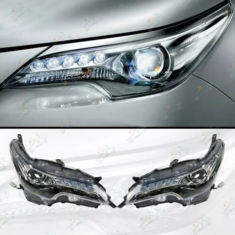 Siru Black Housing Projector Headlamp with DRL for Fortuner 2015-2020  Left & Right Side - Plug and Play Installation