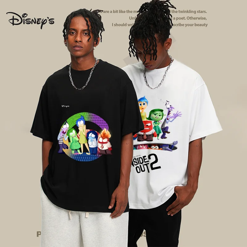 

Disney Inside Out 2 Animation Movie T Shirt Sweatshirt Summer Cotton Short Sleeve Outdoor Sports Shirt Joy Sadness Fear Disgust