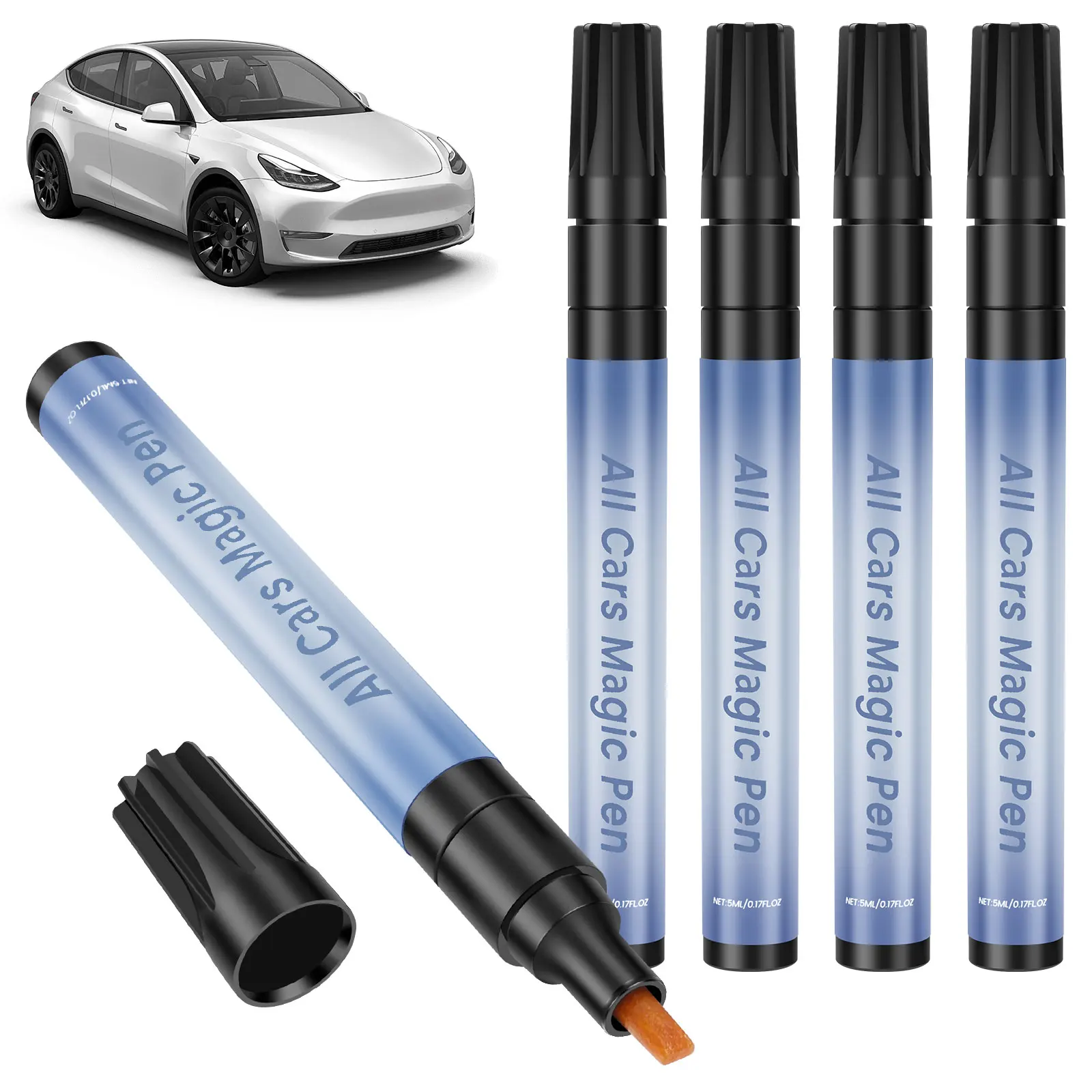 2/4/5Pcs Car Scratch Repair Pen Portable Automotive Paint Repair Marker for Minor Scratch and Chip for All Vehicle Car Fix Pen