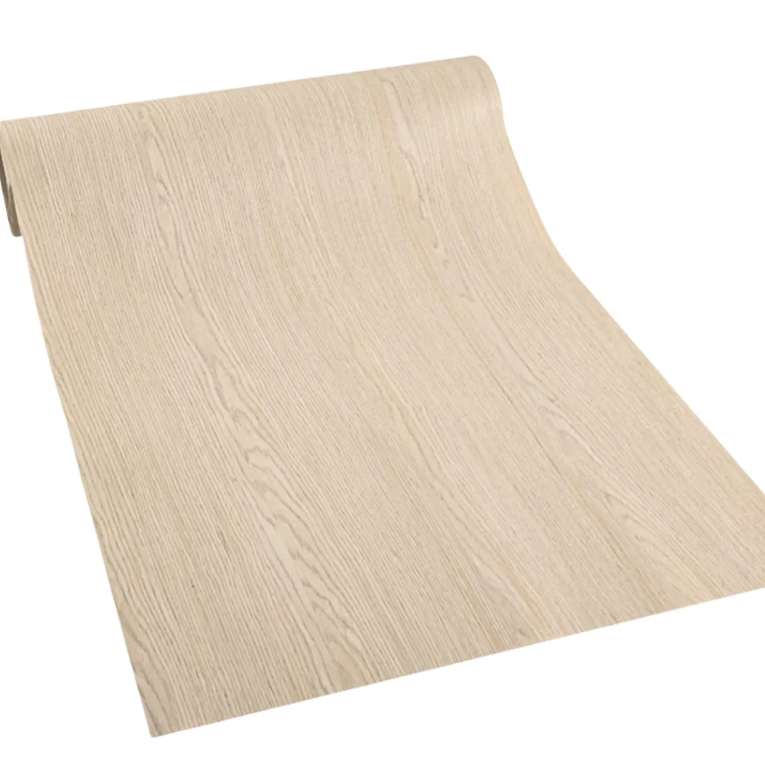 

Length:2.5meter Width:580mm Thick :0.3mm Tech Wood White Oak Pattern Veneer Home Decor Wall Door Facelifts Furniture Restoration