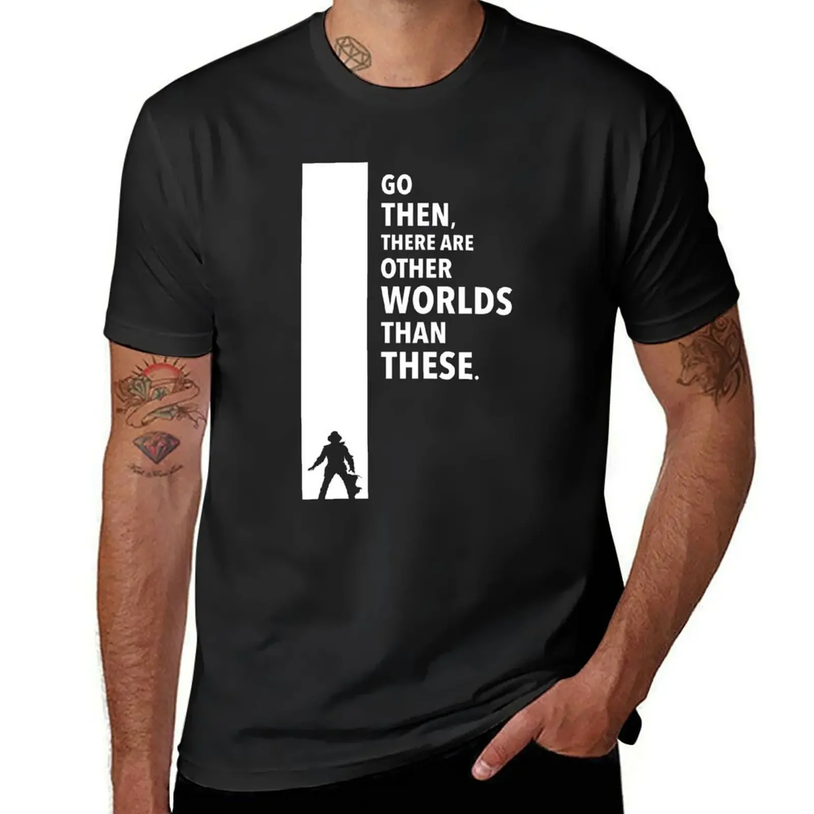 The Dark Tower - Worlds white T-Shirt quick drying cheap stuff t shirts for men cotton