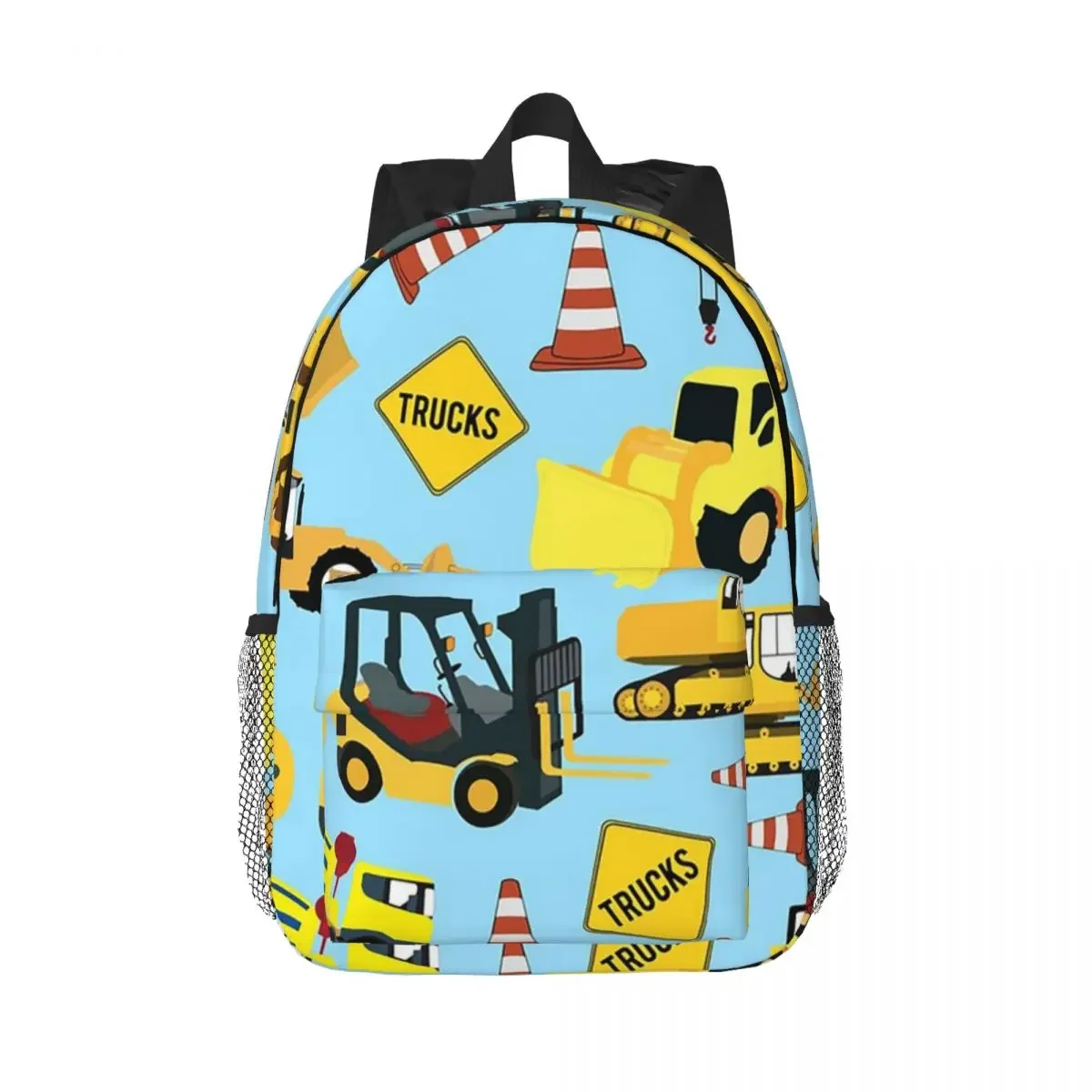 Construction Trucks Vehicles - Excavator Backhoe And More Backpacks Boys Girls Bookbag Children School Bag Rucksack Shoulder Bag