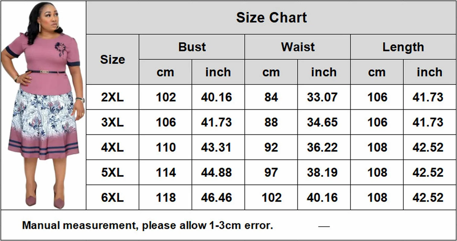 5XL 6XL Plus Size Mom Dress O Neck Flower Print Midi Dresses Bodycon High Waist African Clothes Women Vestidos Ladies Robe Femme