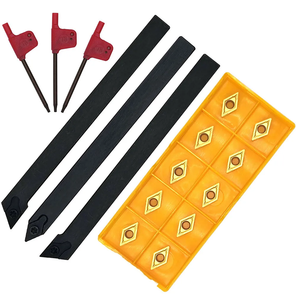 

Turning Holder Turning Tool Holder For Lathe Turning Holder Components Easy To Use Practical Replacement 16Pieces 93° Tool Style