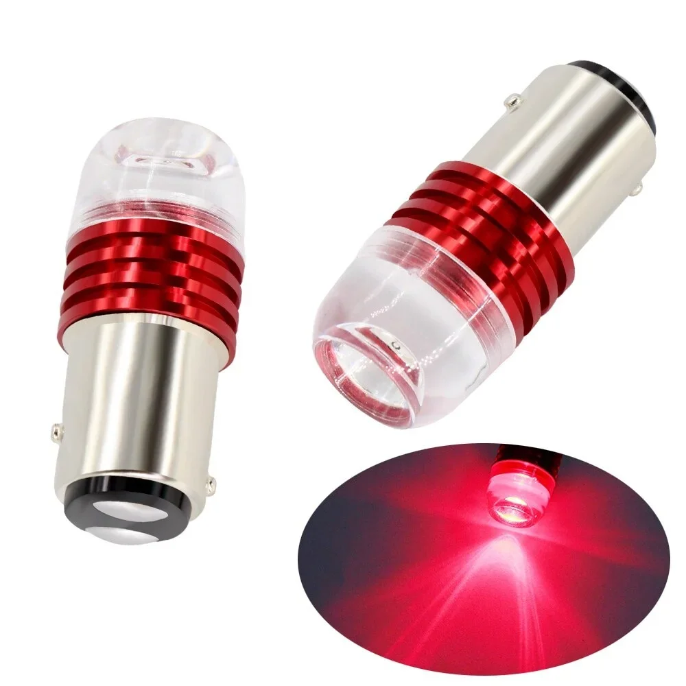 STONEGO Car 12V LED Rear Taillight Tail Brake Light Strobe Flashing LED Lamp Motorcycle Warning Light Bulb Red Stronger Light