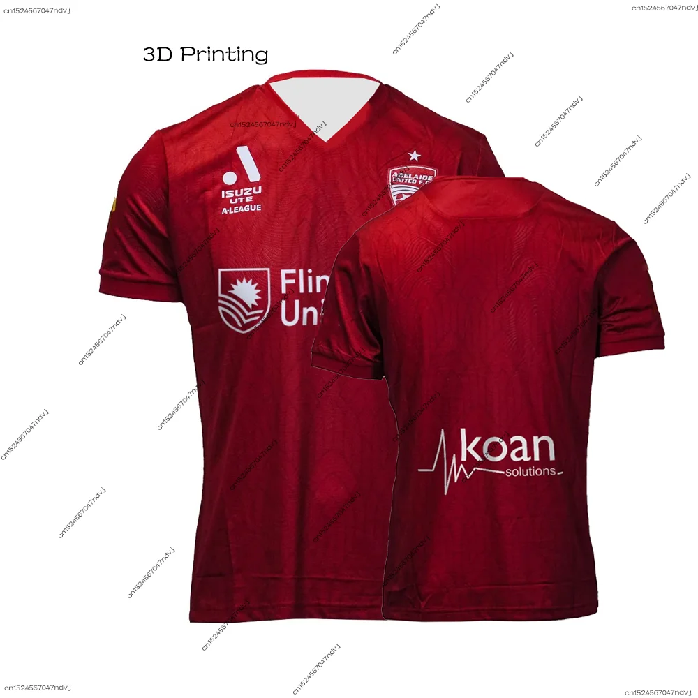 Fútbol australiano 2025 nuevo Adelaide UnAited hombres fútbol deportes Jersey camiseta traje de entrenamiento de fútbol verano manga corta