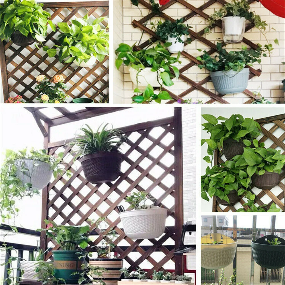 Wall Hanging Flower Pot Garden Fence Balcony Basket Plant Potted Flower Pot Decoration