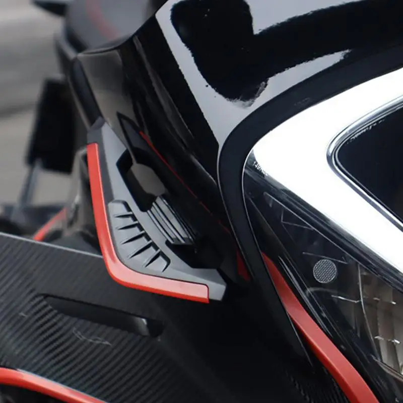 Motorcycle Side Wings 2X Stylish Aerodynamic Wing Spoiler With LED Dynamic Wing Sticker For Electric Bikes Motorcycle