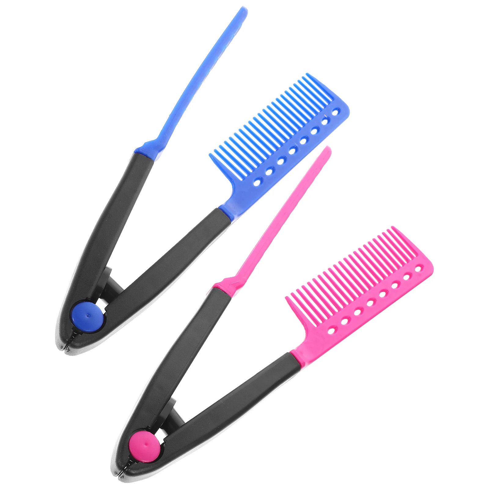 

2pcs Hair Straightening Comb for Mini Brush High Stretched Salon Accessories Daily Styling Short Medium Hair Gift
