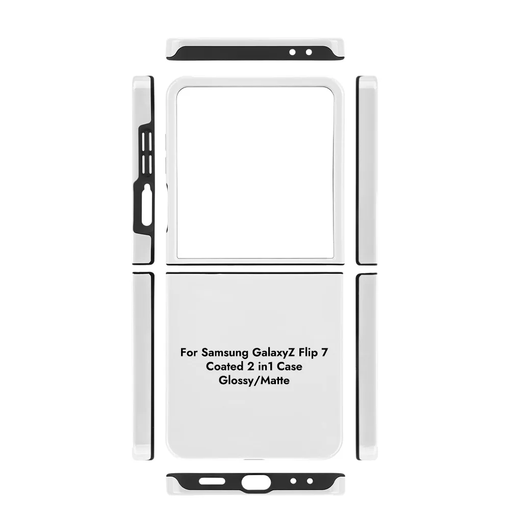 Fonlyu 10pcs Coated 2 in 1 Blank Phone Cases for Samsung Galaxy Z Flip 7 6 5 4 3D Sublimation Heat Transfer Printing Back Covers