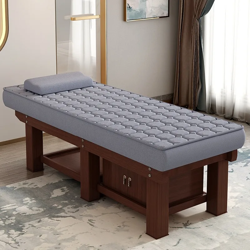 Beauty Salon Solid Wood Massage Bed Health Center with Hole Shampoo Bed Ear Massage Bed