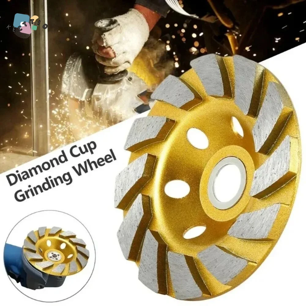 

12-сегментный алмазный шлифовальный круг с керамическим связующим, сверхмощный, турбо-дизайн, с алмазным наполнением