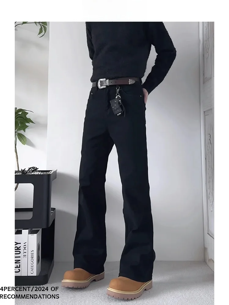 

Slimming Bla Cleanfit Flared Jeans Men's American Retro Knife High Street Casual Long Pants Straight Leg Loose Fit