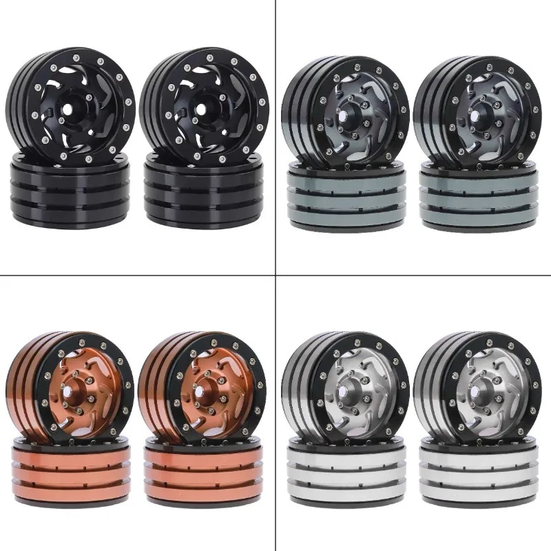 

1.9" Metal Beadlock Wheels Rims w/Tornado Holes -Premium for 1/10 RC Crawler -Fits Axial RC4WD SCX10, TRX4/6