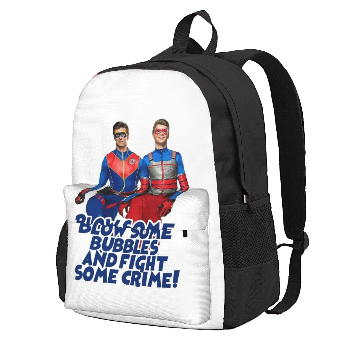 Mochila escolar para estudantes, mochila escolar para meninos e meninas, mochila fashion para livros, bolsa de ombro, blow some bubbles and fight some crime, henry danger