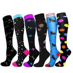 Men Compression Stockings Varicose Veins Socks Edema Diabetes Unisex Outdoor Sports Black Compression Socks Running Cycling Sox