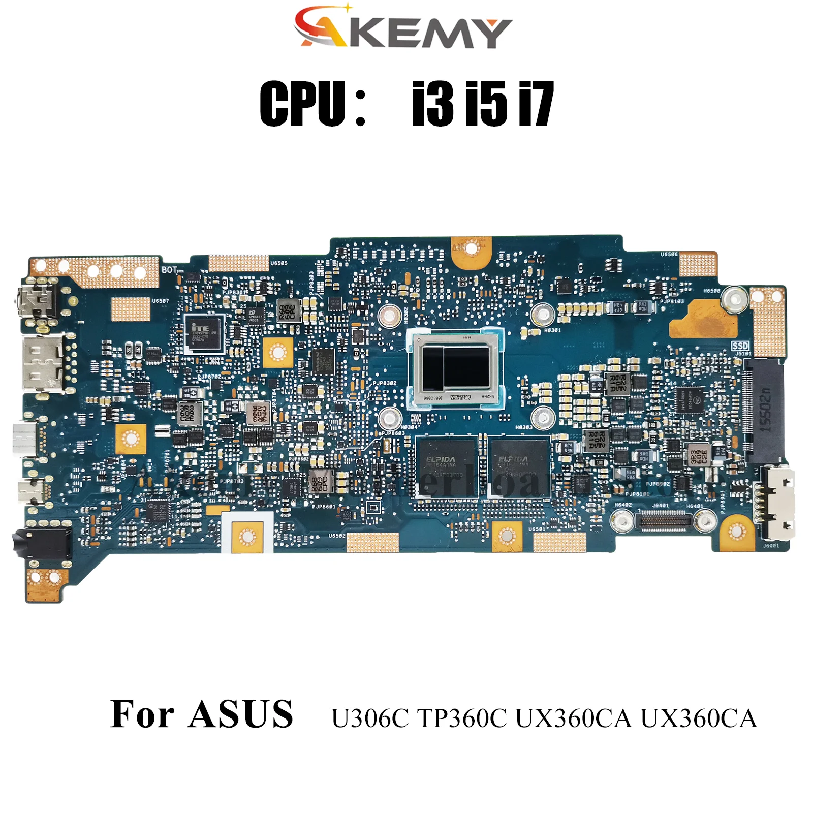 

UX360CA Laptop Motherboard For ASUS ZenBook UX360C TP360C U306C UX360CA Notebook Mainboard With i3 i5 i7 CPU 100% tests OK stk