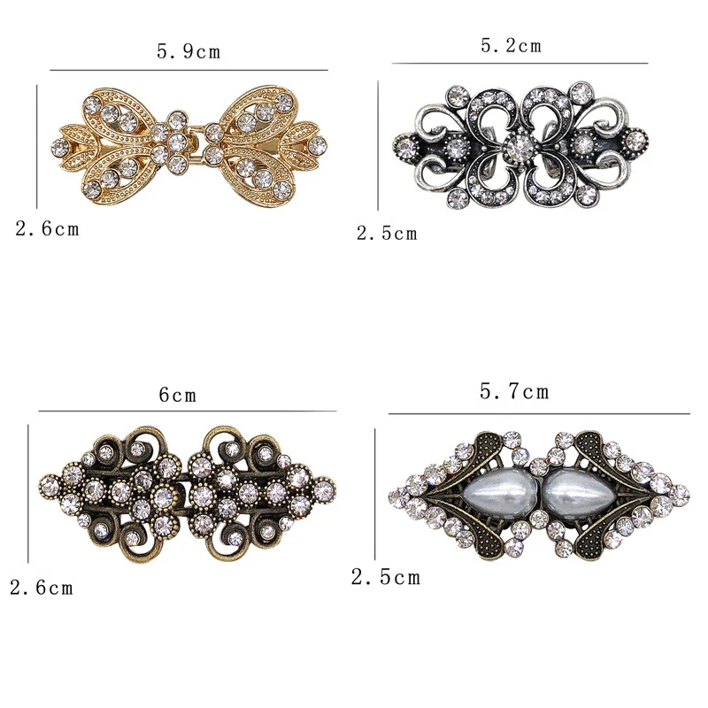 1PC Flower Brooch Pin Rhinestone Silk Scarf Shawl Buckle Women Party Dress Cardigan Sweater Clasp Clothing Brooches Clip Jewelry