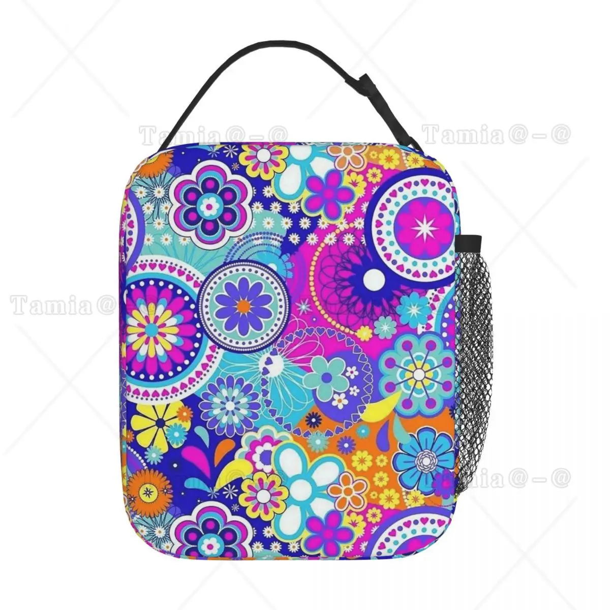 Colorful Bohemian Pattern Insulated Lunch Bag for Women Children Portable Food Boxes Thermal Lunch Box Tote