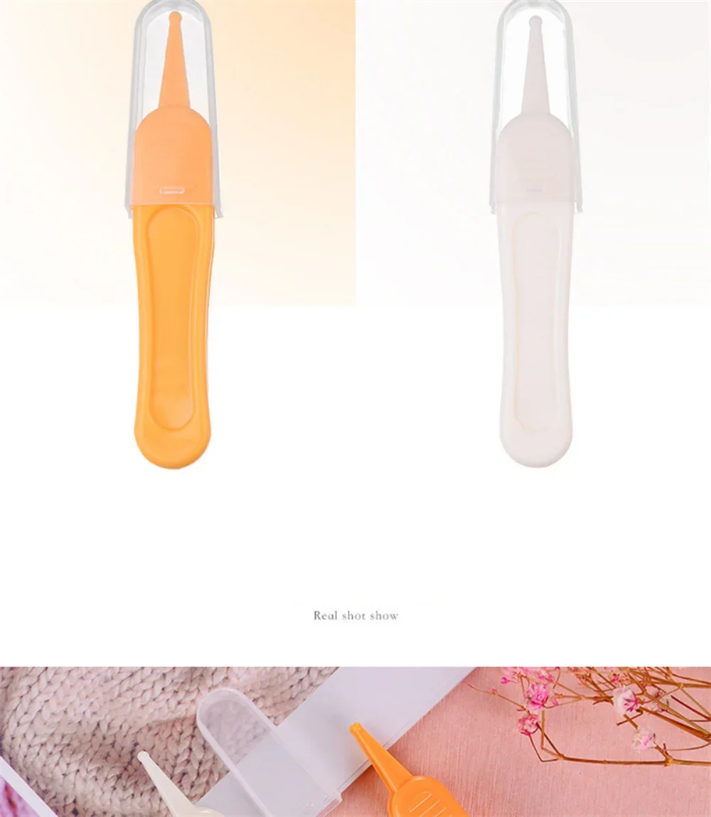 1/2/3 Stück/Set Sicherheits-Pinzetten mit abgerundeten Spitzen für die Reinigung von Babyohrenschmalz, Nasensekret und Nabelschmutz, für die tägliche Babypflege – Detail 8