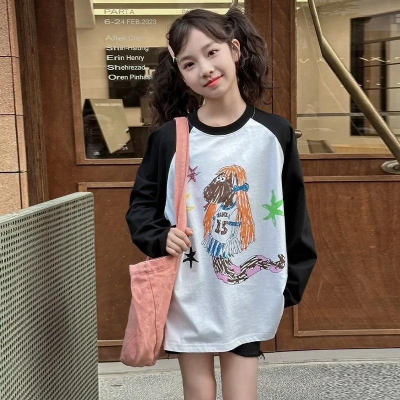 

Cartoon Children Clothes 7 To 10 Years Children's Clothing From 8 12 Coat Girls 11 Little Girl Kids T Shirt Fashion 2025 5 6 Top