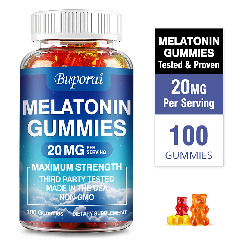 

Melatonin Gummies - Relieve Insomnia, Help Improve Sleep Quality, Reduce Waking Time, Help Deep Sleep