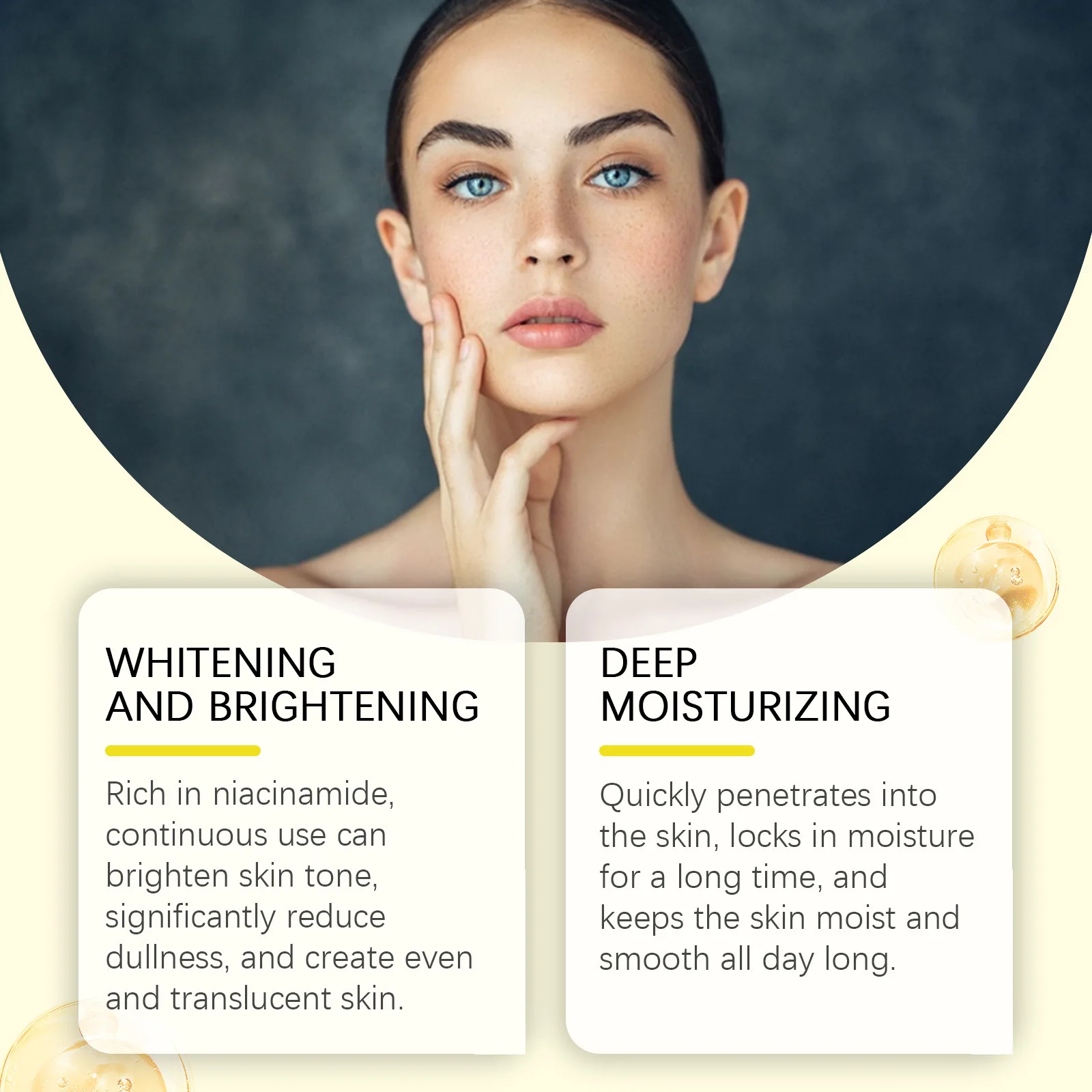 سيروم النياسيناميد للوجه إزالة البقع الداكنة اشراق تجديد تتلاشى الكلف ترطيب المضادة للتجاعيد فيتامين B3 جوهر