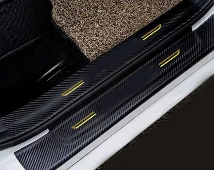 

Auto Door Sill Protector Pedal Scuff Plate Carbon fiber stickers For Honda Civic 2012 2013 2014 2015 2016 2017 2018 2019 2020